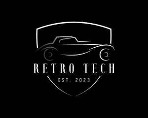 Retro Car Mechanic logo design