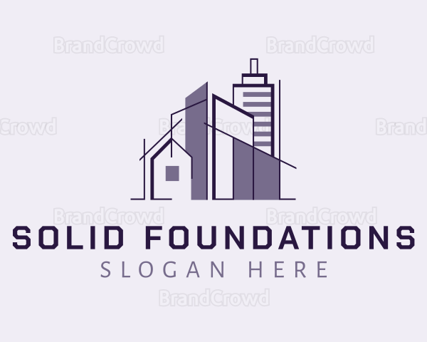 Violet Building Structure Logo