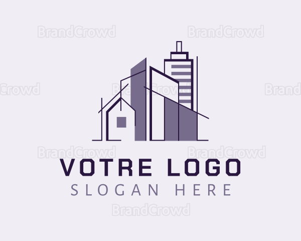 Violet Building Structure Logo