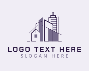 Urban - Violet Building Structure logo design