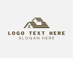 Roofing House Property Logo