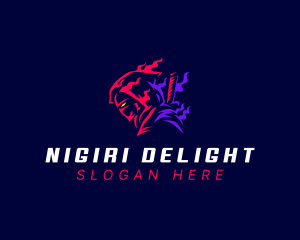 Ninja Gaming Warrior logo design