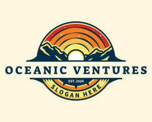 Sunset Mountain Travel logo design