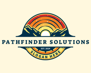 Sunset Mountain Travel logo design