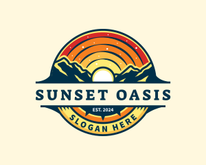 Sunset Mountain Travel logo design