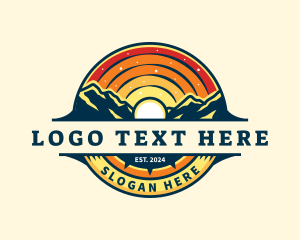 Location - Sunset Mountain Travel logo design