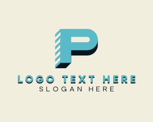 3d - Business Professional Letter P logo design