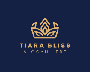 Monarch Crown Tiara logo design