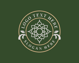 Yoga Symbol - Lotus Yoga Flower logo design