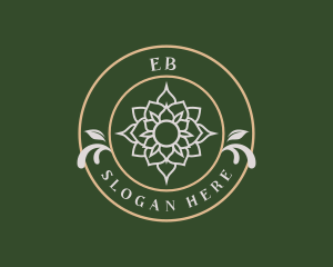 Spiritual - Lotus Yoga Flower logo design