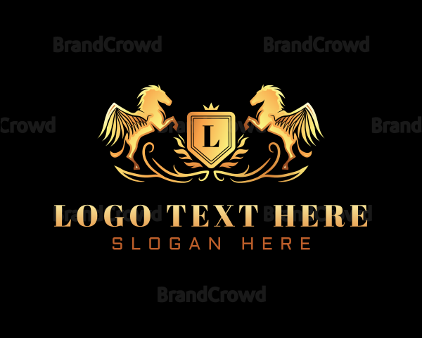 Luxury Crest Pegasus Logo
