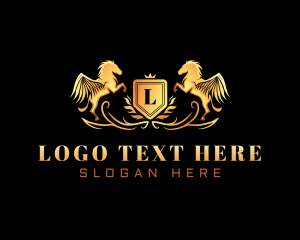 Crest - Luxury Crest Pegasus logo design