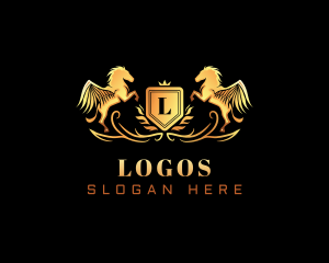 Royal - Luxury Crest Pegasus logo design