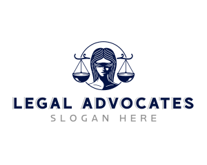 Legal Scale Woman logo design