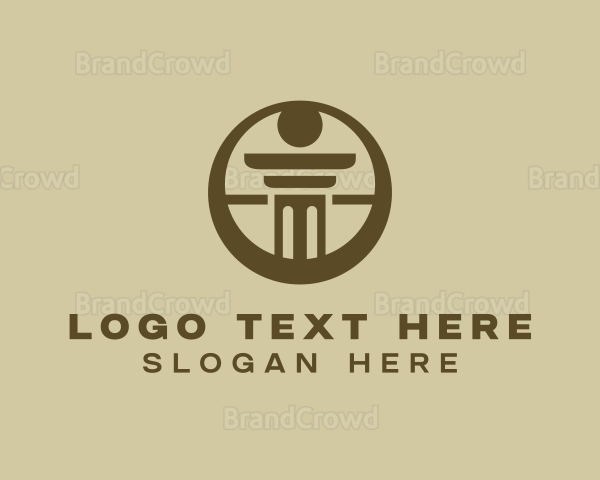 Round Column Pillar Logo