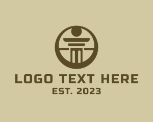 Doric - Round Pillar Architecture logo design