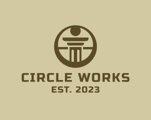 Round - Round Pillar Architecture logo design