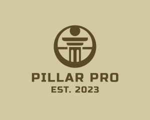 Pillar - Round Pillar Architecture logo design