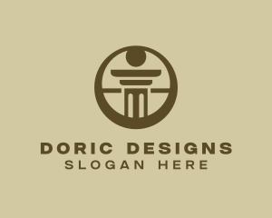 Doric - Round Column Pillar logo design