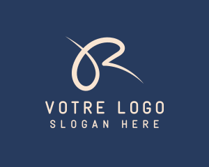 Beige - Elegant Boutique Letter R logo design