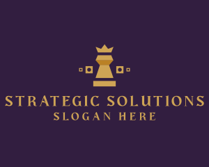 Strategy - King Chess Tournament logo design