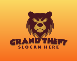 Angry Brown Bear Gaming Mascot Logo