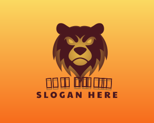 Gamer - Angry Brown Bear Gaming Mascot logo design