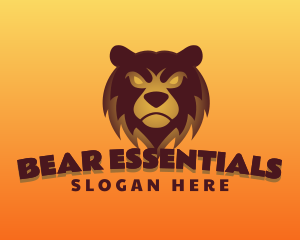 Bear - Angry Brown Bear Gaming Mascot logo design