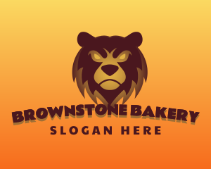 Brown - Angry Brown Bear Gaming Mascot logo design