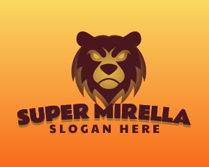 Angry Brown Bear Gaming Mascot logo design