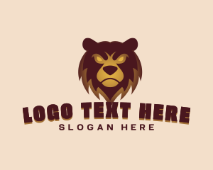 Angry Brown Bear Gaming Mascot logo design