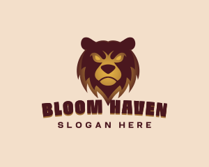 Angry Brown Bear Gaming Mascot logo design