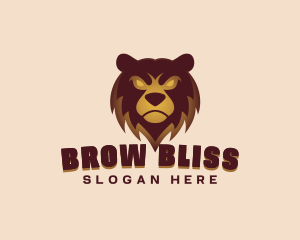 Angry Brown Bear Gaming Mascot logo design