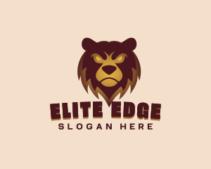 Angry Brown Bear Gaming Mascot logo design