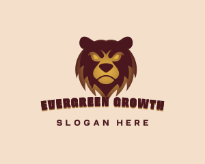 Angry Brown Bear Gaming Mascot logo design