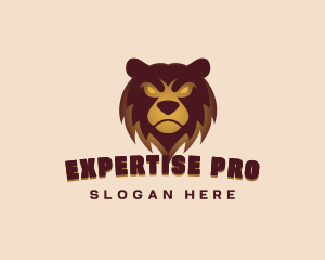 Angry Brown Bear Gaming Mascot logo design