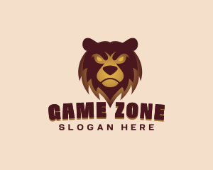 Angry Brown Bear Gaming Mascot logo design