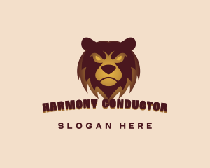 Angry Brown Bear Gaming Mascot logo design