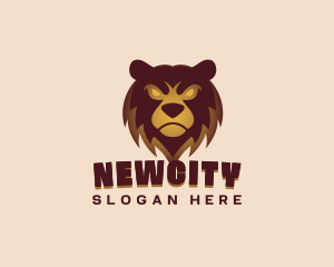 Angry Brown Bear Gaming Mascot logo design