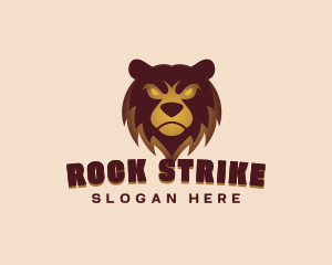 Angry Brown Bear Gaming Mascot logo design