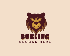 Angry Brown Bear Gaming Mascot logo design