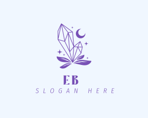Deluxe - Crystal Moon Leaves logo design