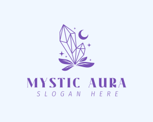 Esoteric - Crystal Moon Leaves logo design