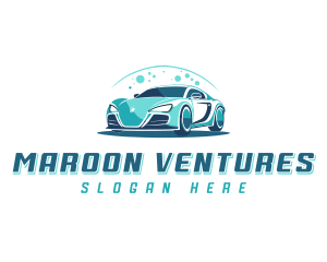 Sports Car Auto Wash Logo