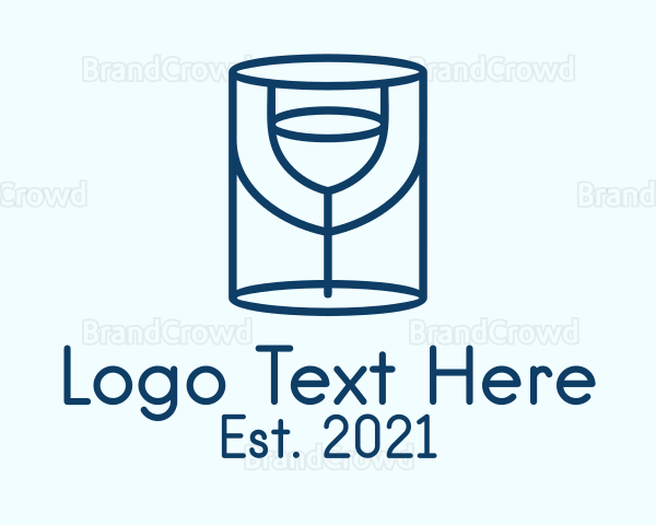 Minimalist Wine Glass Logo