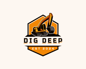 Excavation Machine Construction logo design