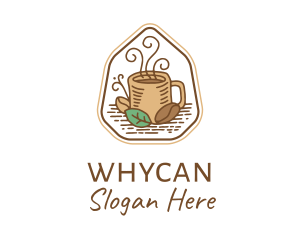 Coffee Farm - Natural Coffee Bean Cup logo design