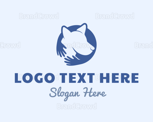 Dog Hug Hands Logo