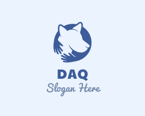 Training - Dog Hug Hands logo design