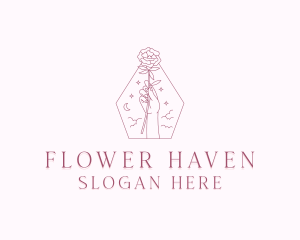 Rose Flower Spa logo design